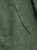 Veste à Capuche Géométrique Imprimée Côtelée de Grande Taille - Vert 5XL