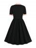Plus Size Bow Tie Vintage 1950s Pin Up Dress -  