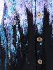 Chemise Boutonnée à Imprimé Léopard Abstrait de Grande Taille - Pourpre  1X | US 14-16