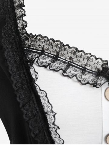 Plus Size Draped Cowl Front Two Tone 2 in 1 Tee and High Rise Pencil Jeans Outfit