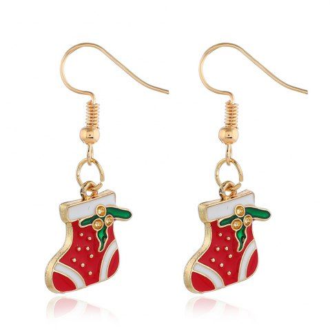 Christmas Sock Drop Earrings - MULTI
