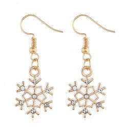 Christmas Snowflake Drop Earrings -  