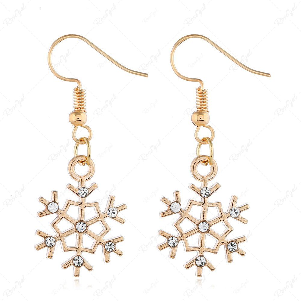 New Christmas Snowflake Drop Earrings  