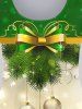 T-shirt à Imprimé Sapin de Noël et Boule de Grande Taille avec Nœud Papillon - Vert 5x | US 30-32