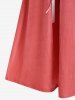 Plus Size Lace-up Pleated Detail Velvet Maxi Skirt -  