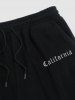 California Embroidered Fuzzy Polar Fleece Pants -  