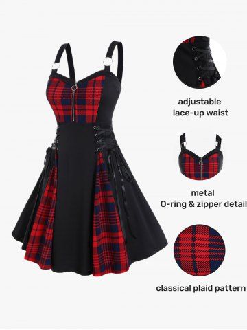 Rosegal plaid clearance dress