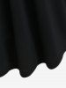 Plus Size Lace Panel Batwing Sleeves Two Tone Tee -  