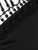 T-shirt de Jupe de Grande Taille à Ourlet Au Crochet à Volants - Noir 1X | US 14-16