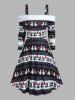 Halloween Witch Pumpkin Geometric Pattern Cold Shoulder Knit Dress -  