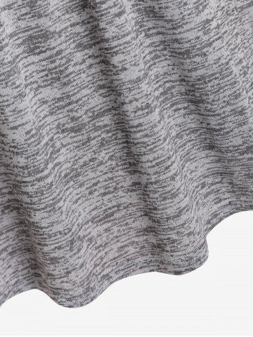 Plus Size Lace Panel Space Dye T-shirt