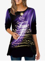 Plus Size Abstract Print Tunic Tee -  
