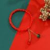 3Pcs Christmas Colorful Beads Snowflake Bell Bracelets -  