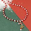 Christmas Gift Beads Candy Cane Pendant Necklace -  