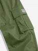 Solid Color Beam Feet Drawstring Streetwear Cargo Pants -  