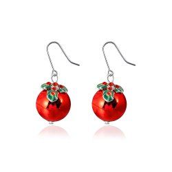 Christmas Pomegranate Drop Earrings -  
