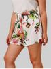 Plus Size & Curve Flower Print Belted Loose Shorts -  