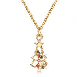 Christmas Tree Chain Pendant Necklace -  
