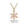 Christmas Rhinestone Snowflake Pendant Necklace -  