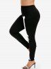 Halloween Costume High Waist Skeleton Print Skinny Leggings -  