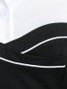 Robe Ligne A Bicolore Grande Taille à Col Chemise - Noir L | US 12