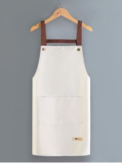 Water and Oil Repellent Pockets Apron - GRAY