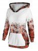 Christmas Snowflake Plaid Print Hoodie and High Rise Plaid Leggings Plus Size Outerwear Outfit -  