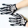 Halloween Skeleton Print Gloves -  