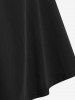 Robe Longueur à Genou Ceinturée en Blocs de Couleurs sans Manches de Grande Taille - Noir 1X | US 14-16