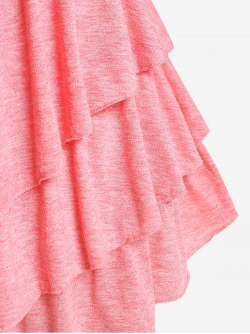 Plus Size Valentine's Day Heart Ring Layered Long Sleeves T Shirt