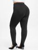 Plus Size Solid Skinny Stirrup Leggings -  