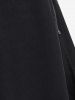 Manteau à Capuche avec Zip Oblique Asymétrique Grande Taille - Noir L | États-Unis 12