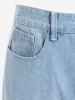 High Waisted Frayed Hem Plus Size Straight Mom Jeans -  