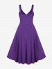 Gothic Lace-up Lace Overlay Sleeveless Midi Dress -  