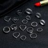 17Pcs Vintage Punk Heart Finger Knuckle Rings -  
