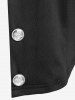 Plus Size Solid Flap Pocket Singel Breasted Cropped Blazer -  