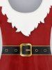 T-Shirt de Noël à Manches Longues à Imprimé 3D Grande-Taille - Rouge foncé 4X | US 26-28