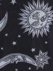 Ensemble de Top à Imprimé Lune et Soleil en Maille Transparente et de Débardeur à Col Oblique - Noir L | US 12