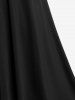 Robe de Soirée Cocktail Haut-Bas avec Bague à Paillettes en Forme de Cœur Grande Taille - Noir L | États-Unis 12