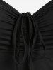 Robe Ligne A Gothique Bicolore à Lacets - Noir L | États-Unis 12