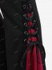 Pantalon Evasé Bicolore Gothique à Lacets - Noir 5x | US 30-32