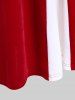 Robe Mi-Longue en Blocs de Couleurs de Grande Taille en Velours à Lacets - Rouge L | US 12