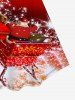 Robe de Noël Longueur à Genou de Grande Taille - Rouge foncé S | US 8