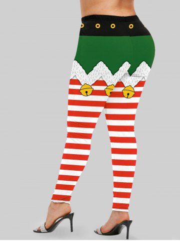 Plus Size Christmas 3D Print Skinny Active Yoga Leggings