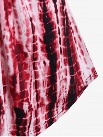 Gothic Harness Tie Dye Long Sleeves Tunic Top