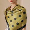 Foulard Carré en Soie à Pois - Vert 