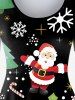 Robe Trapèze à Imprimé Noël Grande Taille - Noir 3x | US 22-24