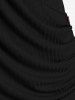 Plus Size Keyhole Chains Draped Surplice T-shirt -  