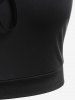 Plus Size Lace-up Grommet Backless Cropped Top -  