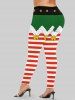 Plus Size Christmas 3D Print Skinny Active Yoga Leggings -  